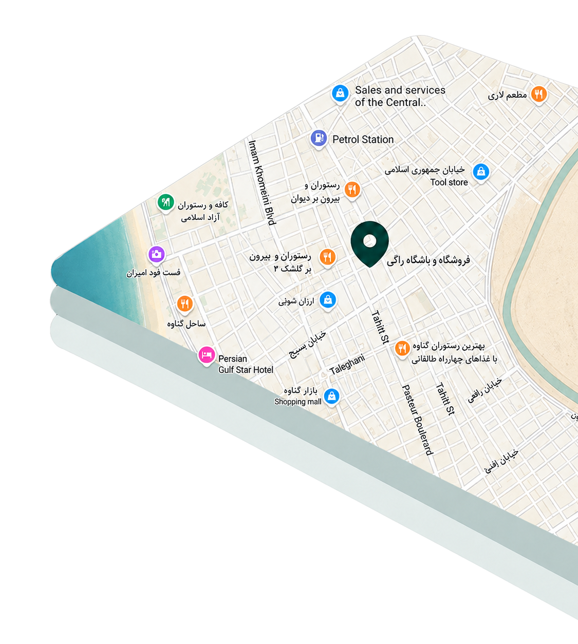 نقشه موقعیت باشگاه راگی