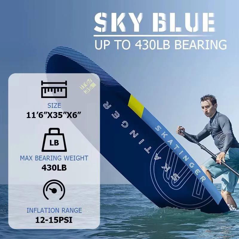 نمای نزدیک پدل برد برند skatinger مدل sky blue